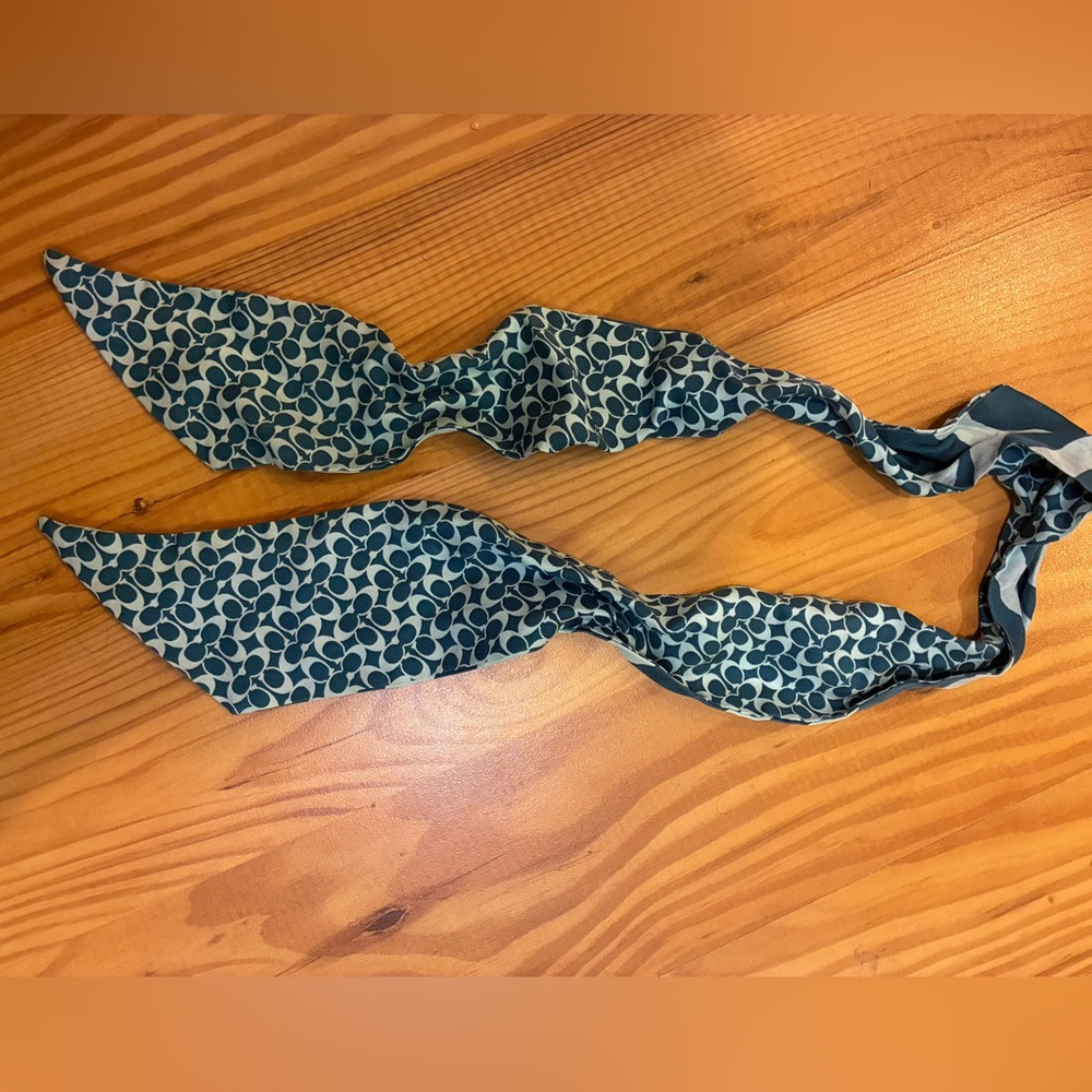 Vintage coach Patterned Twilly Scarf - Women's Accessory